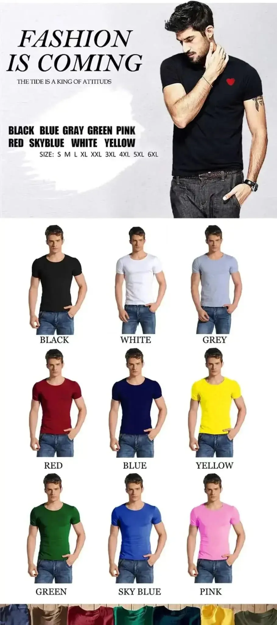 2024 Hot Brand Fashion Luxury Tops Designer T Shirts for Men