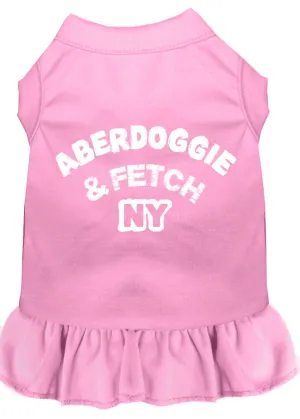 Aberdoggie Ny Screen Print Dress Light Pink Xxl (18)