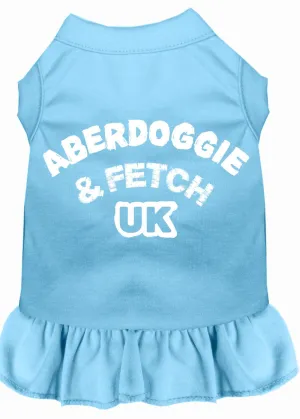 Aberdoggie Uk Screen Print Dress Baby Blue Xl (16)