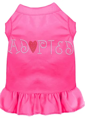 Adopted Rhinestone Dress Bright Pink Sm (10)