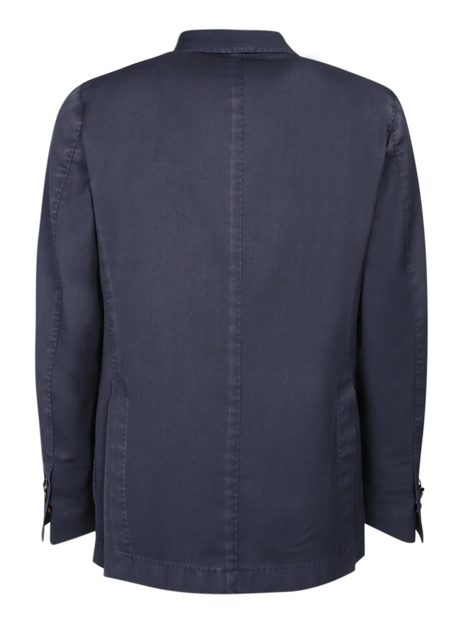 Blue Washed Wool Hopsack Jacket