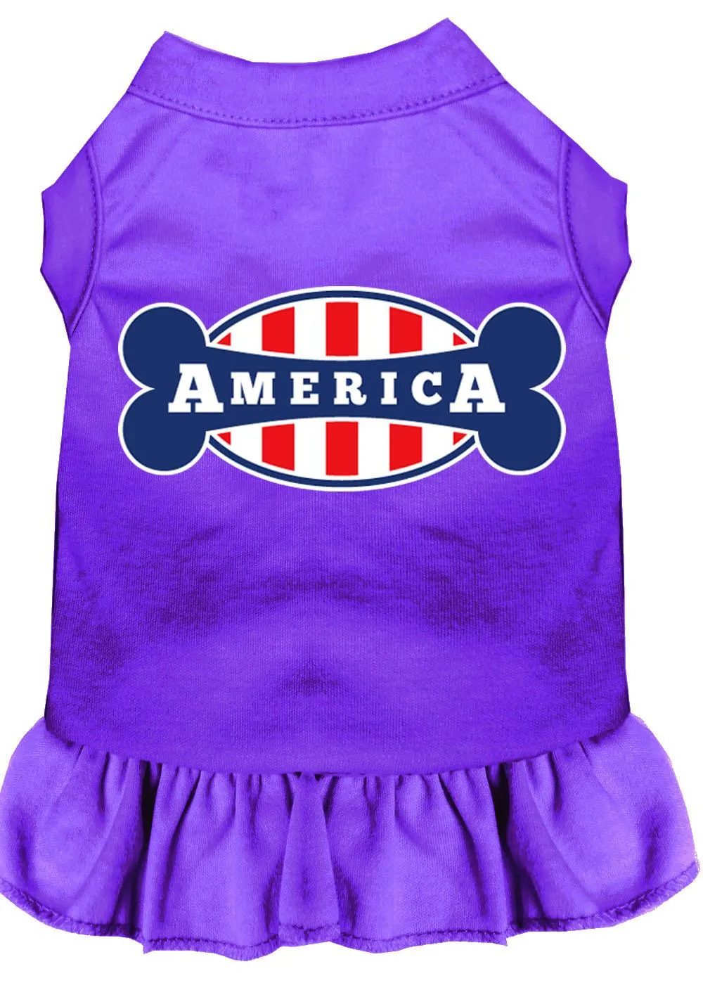 Bonely In America Screen Print Dress Purple Xxl (18)