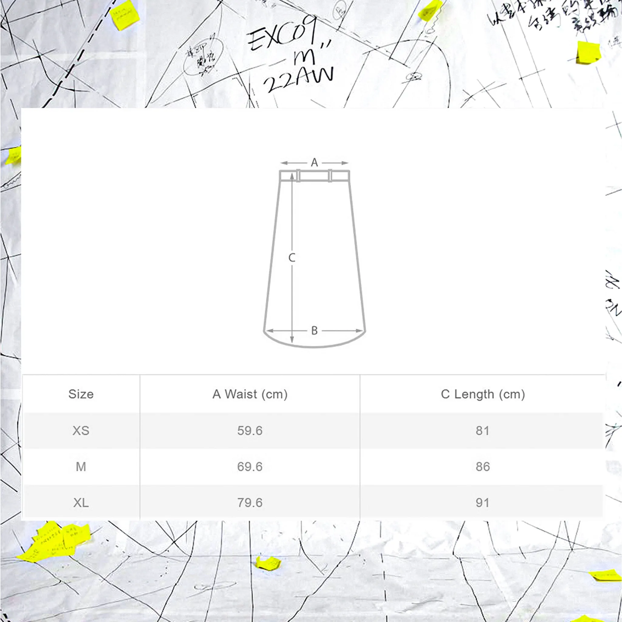 Book Page Structure A-Line Skirt