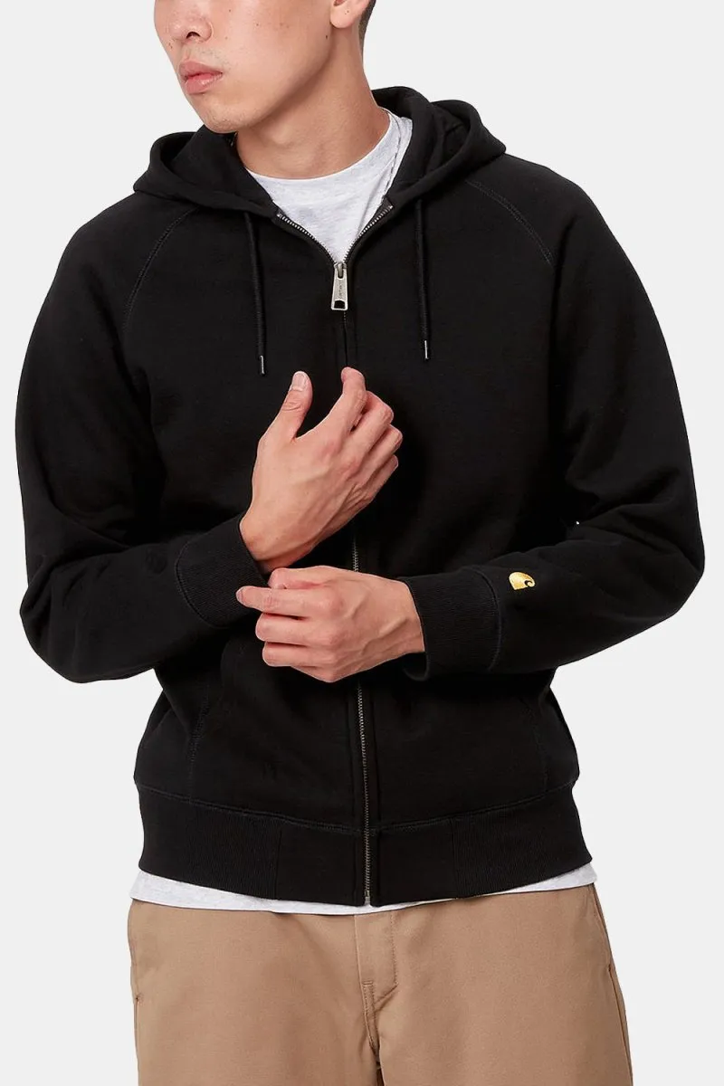 Carhartt WIP Hooded Chase Jacket (Black/Gold)