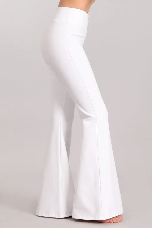 Chatoyant White Ponte Tummy Slimming Pants