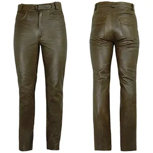 Elite 2 Antique Brown Men's Leather Jeans