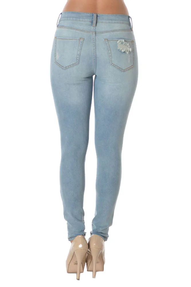 Faded Ripped Skinny Fit Jeans