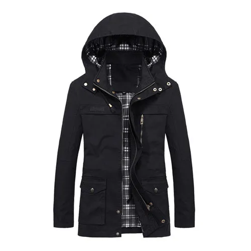 Fashionable Thick Cotton Casual Hooded Jacket