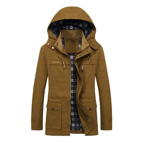 Fashionable Thick Cotton Casual Hooded Jacket