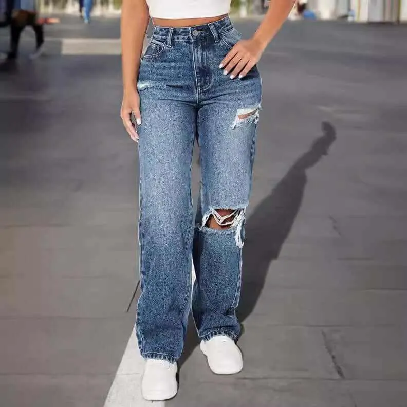 Glow Chic's Straight Ripped Jeans