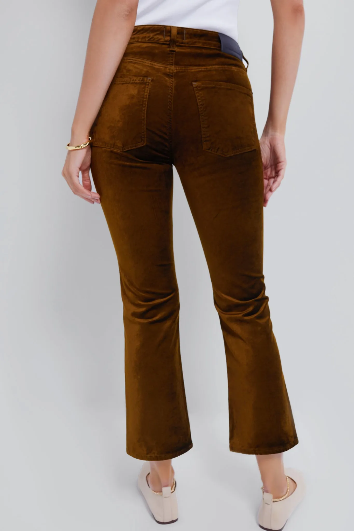 Golden Velvet Isola Cropped Trouser