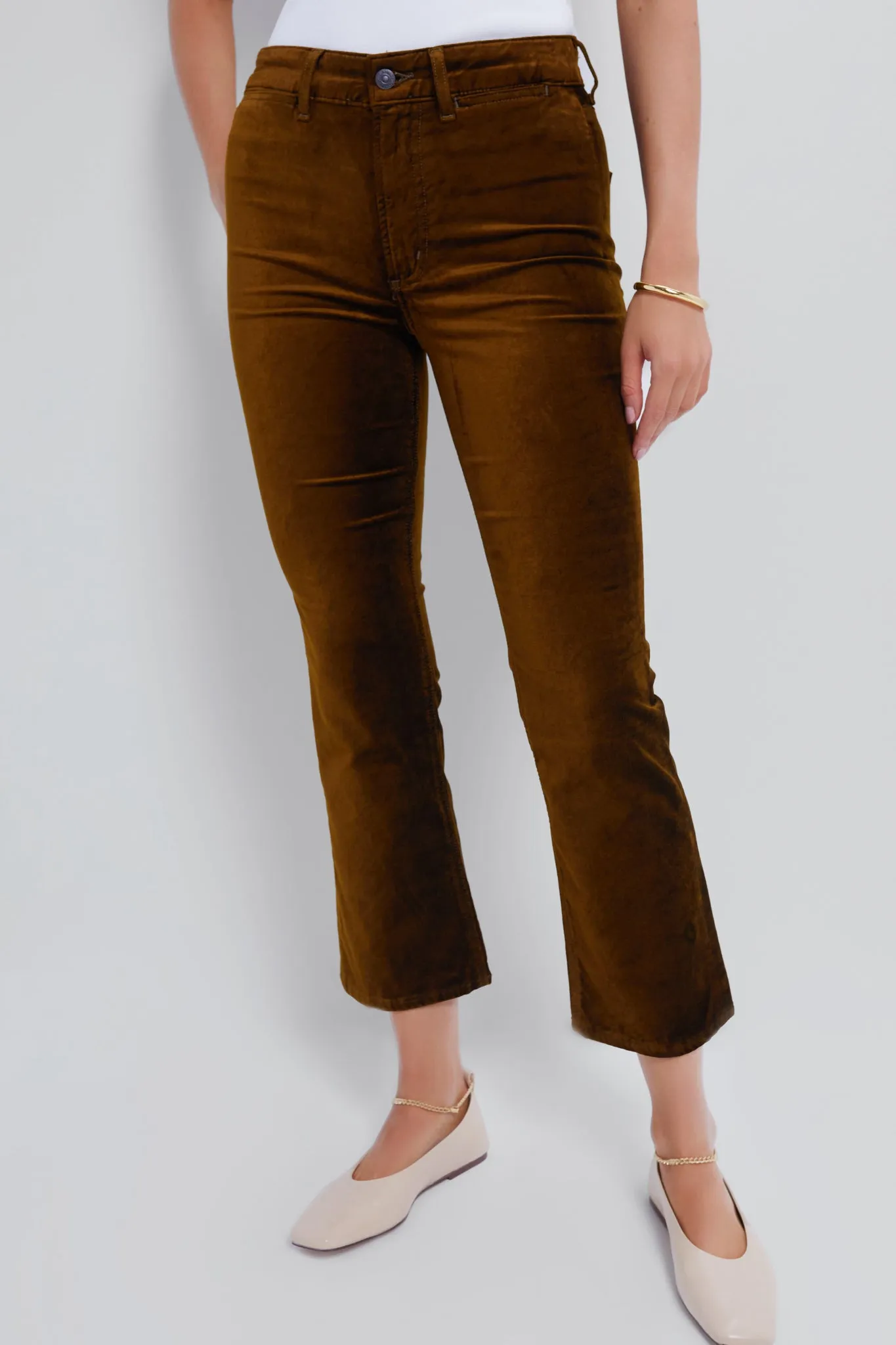 Golden Velvet Isola Cropped Trouser