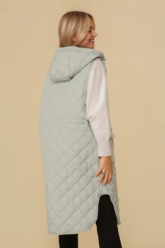 Haileys Hooded Oversized Vest Jacket