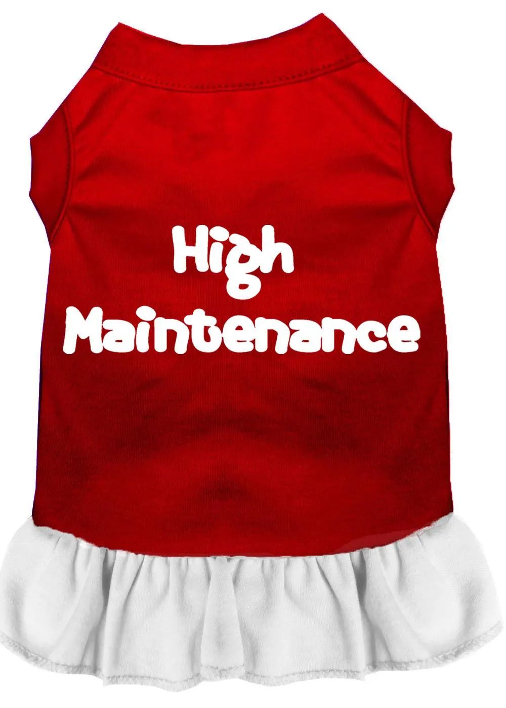 High Maintenance Screen Print Dress Red With White Sm (10)