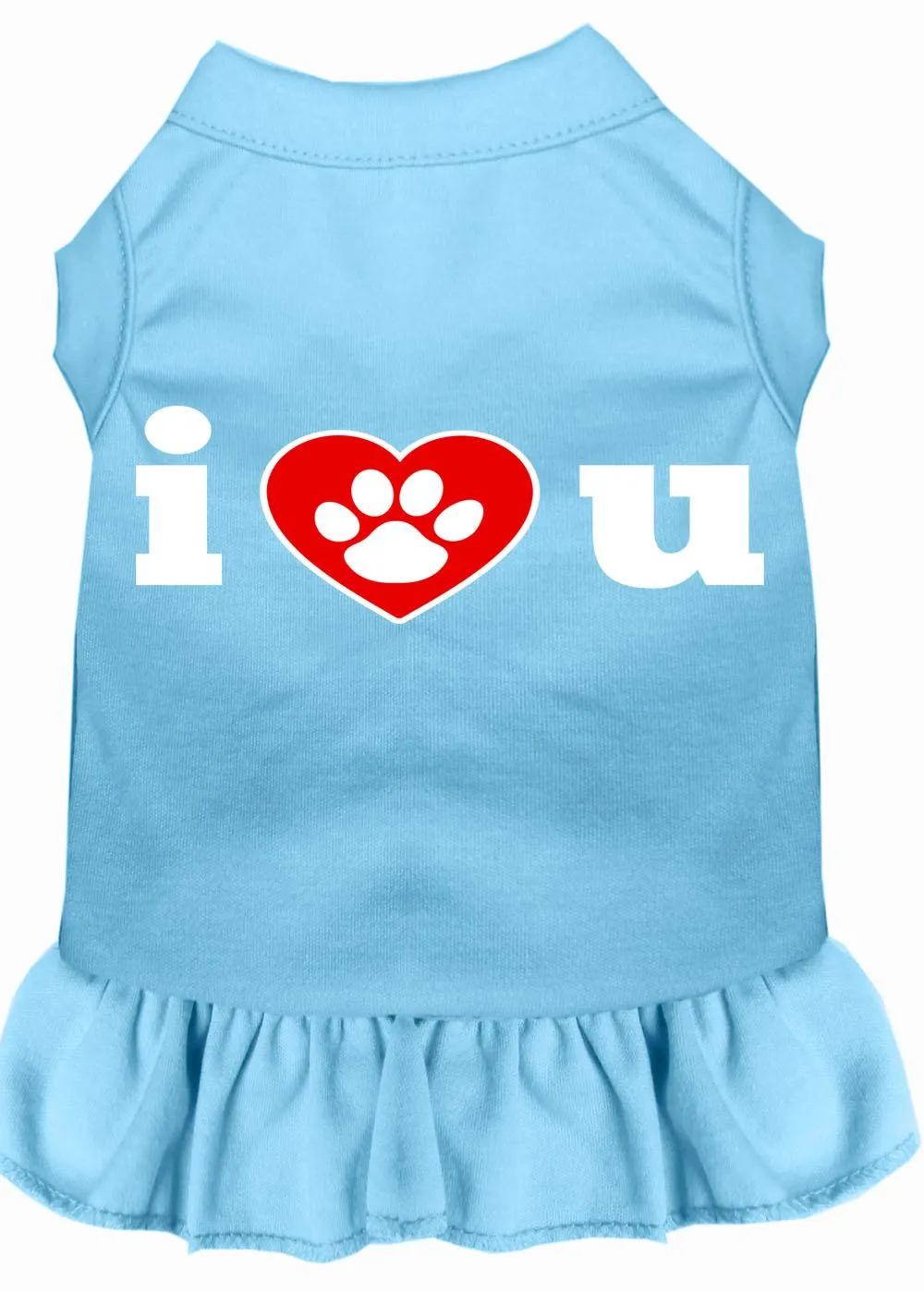 I Heart You Screen Print Dress Baby Blue Xxxl (20)