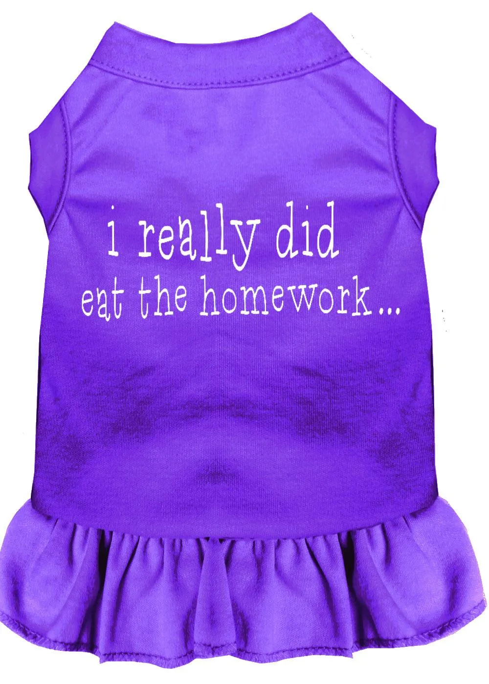 I Really Did Eat The Homework Screen Print Dress Purple Xxxl (20)