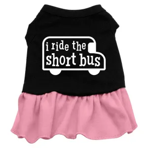 I ride the short bus Screen Print Dress Black with Pink Med (12)