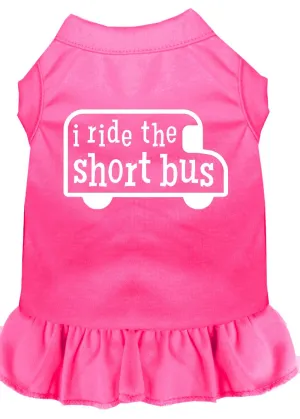 I Ride The Short Bus Screen Print Dress Bright Pink Xxl (18)