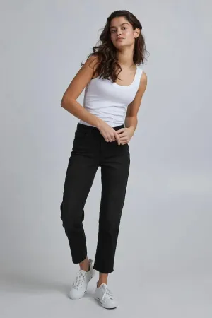 ICHI Twiggy Raven Jeans - Washed Black