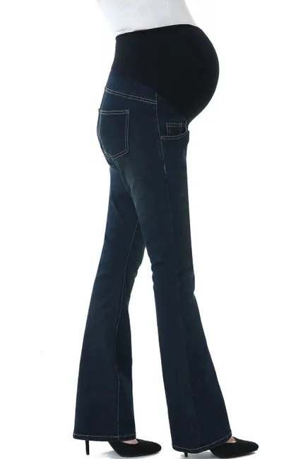 Kimi   Kai Maternity "Leni" Modern Boot Cut Denim Jeans