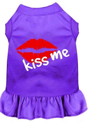 Kiss Me Screen Print Dress Purple Xl (16)