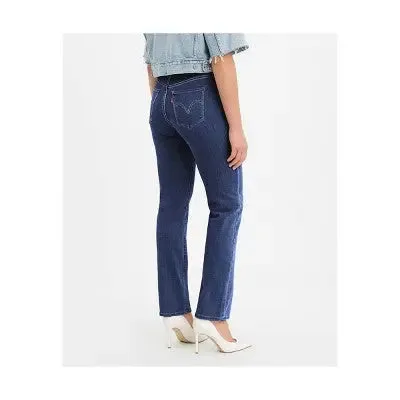 Levi's Women's Mid Rise Slim Straight Fit Full Straight-Leg Jeans Heavyweight