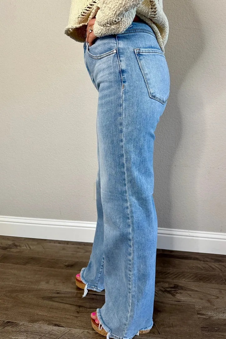 Lowell High Rise Step-Hem Jeans