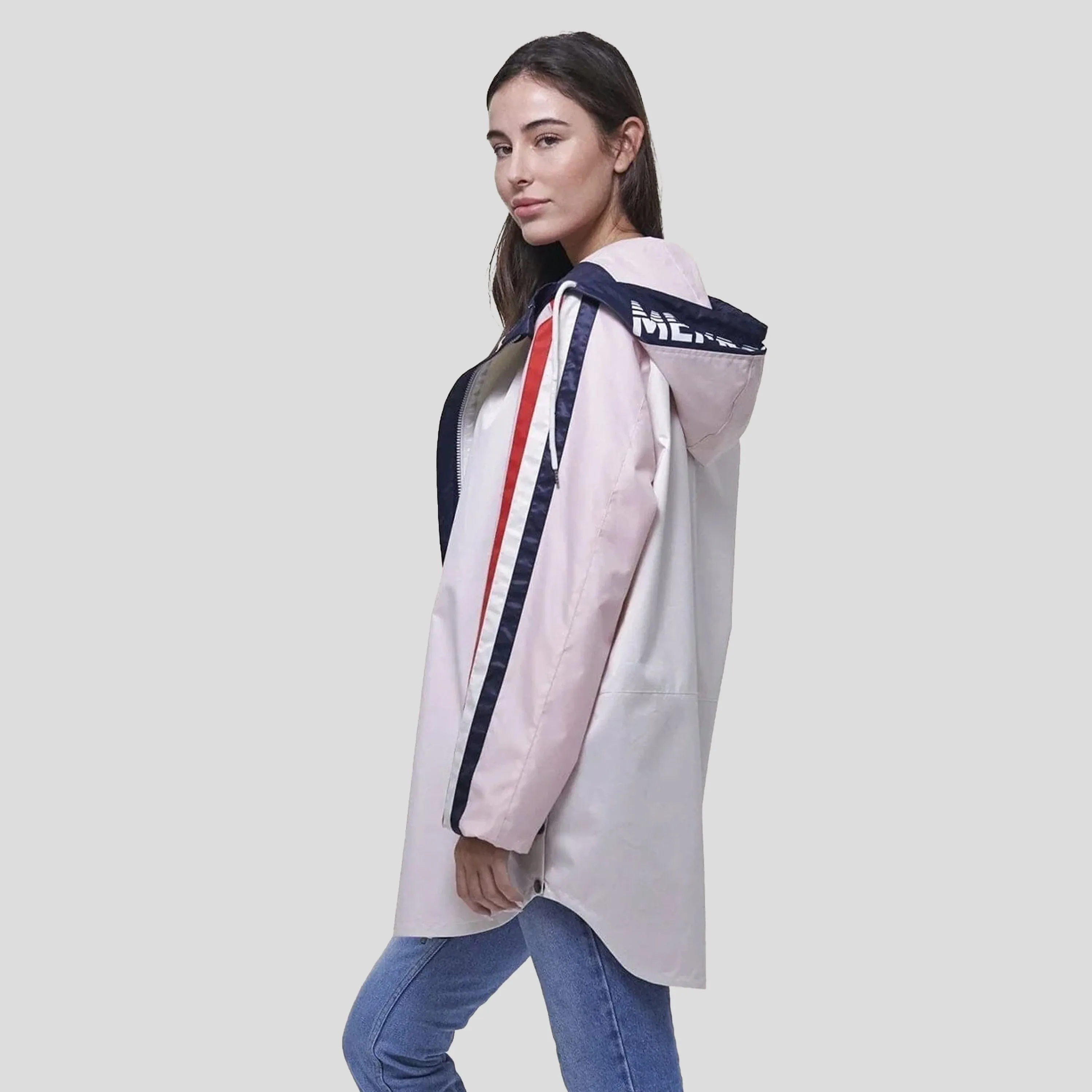 Members Only Women's Long Satin Twill Jacket