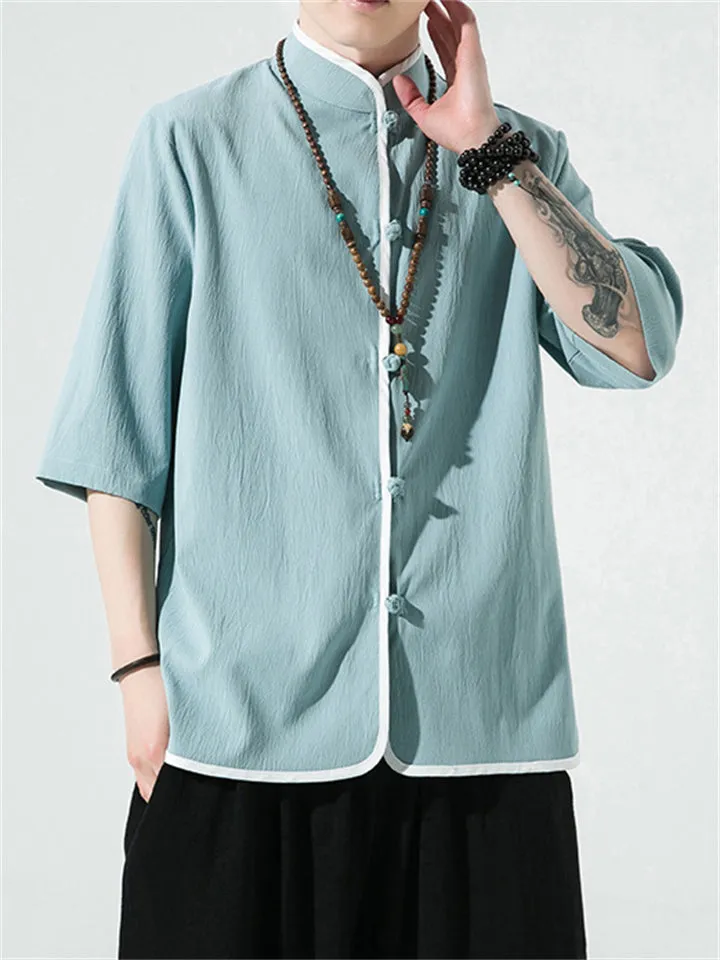 Men's Chic Retro Chinese Style Short Sleeve T-shirts