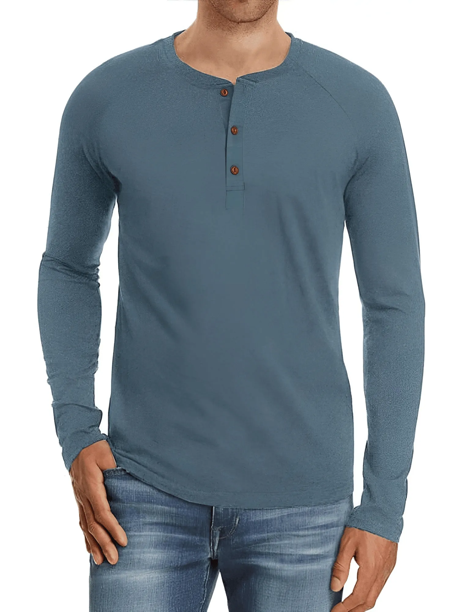 Men's Long Sleeve Shirt Fashion Button Design