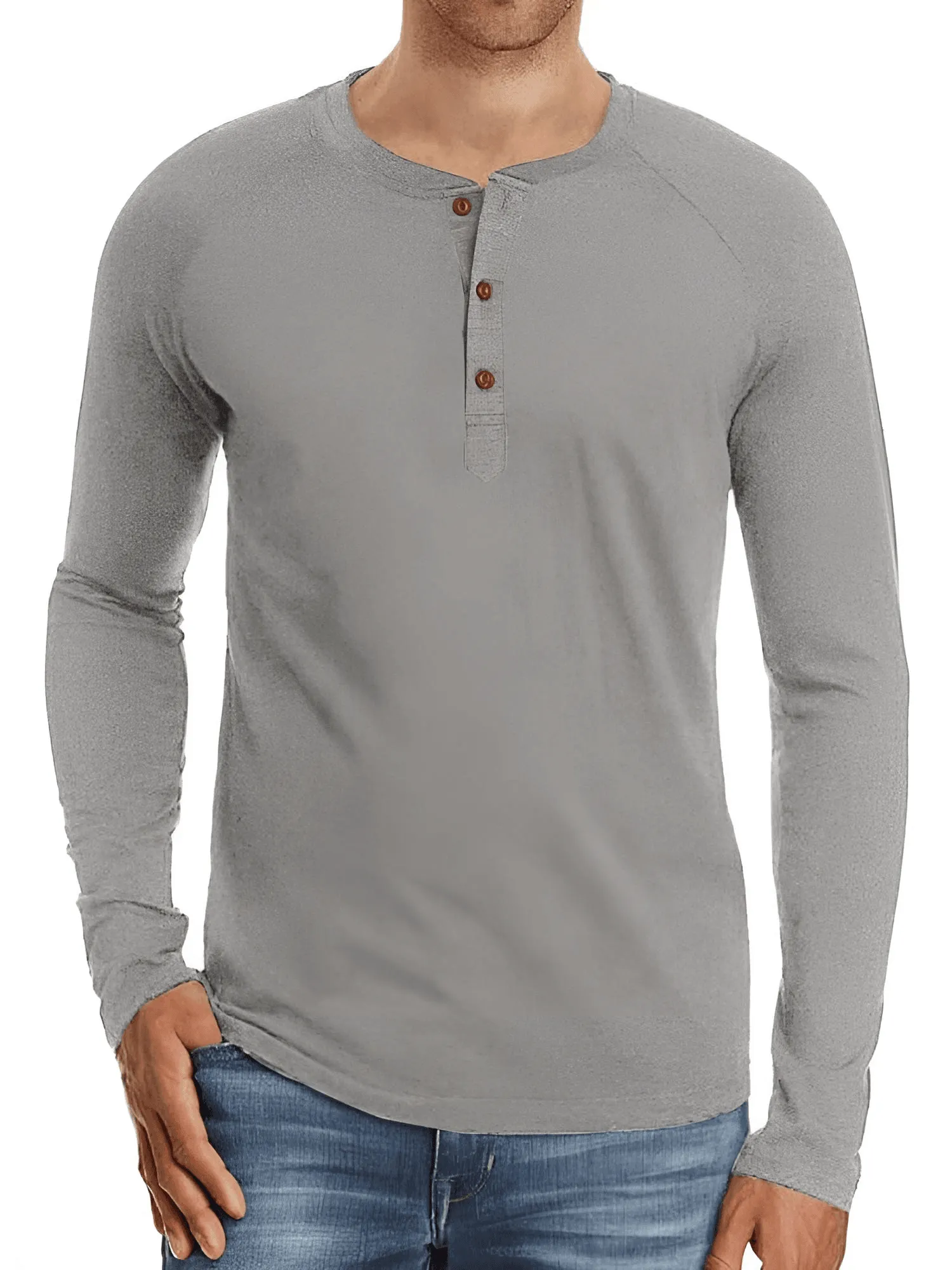 Men's Long Sleeve Shirt Fashion Button Design