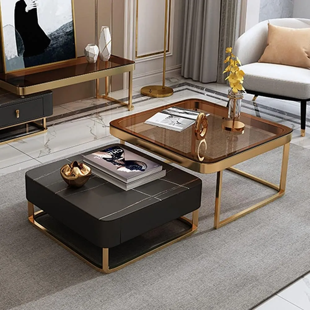 Nadish Nesting Coffee Table Set (Available in White or Black)