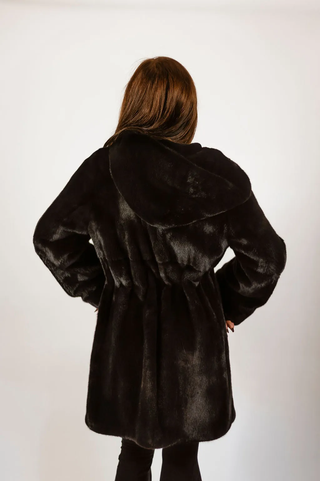 Natural Ranch Mink Hooded Jacket