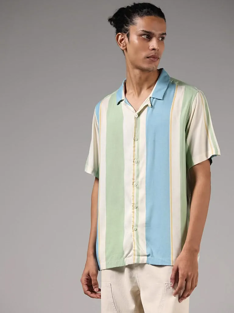 Nuon Multicolor Striped Relaxed-Fit Shirt