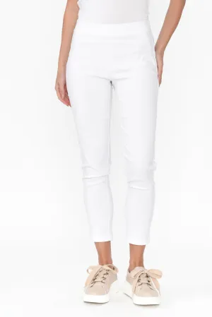 Olympia White Straight 7/8 Pants