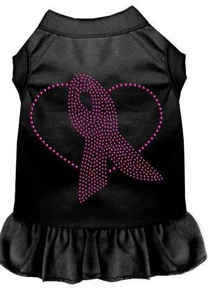 Pink Ribbon Rhinestone Dress Black Sm (10)