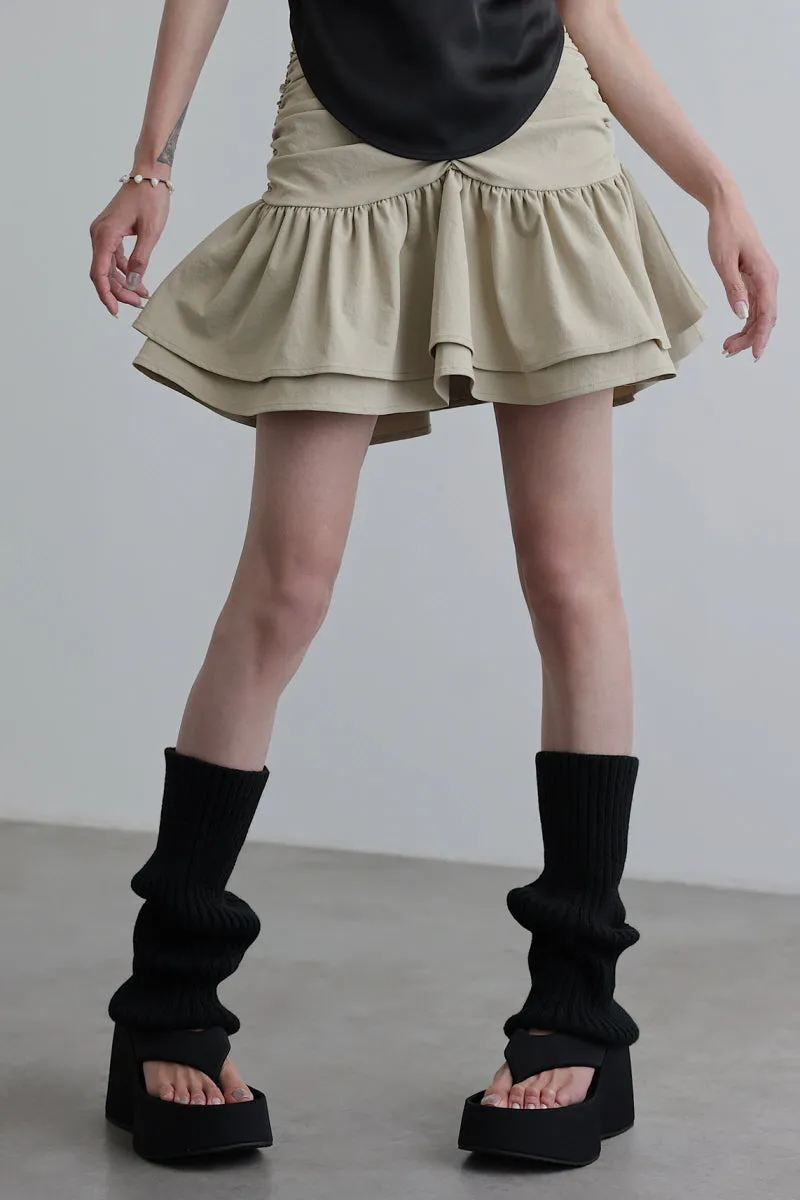 Puffy Double Skirt with Refined Elegance