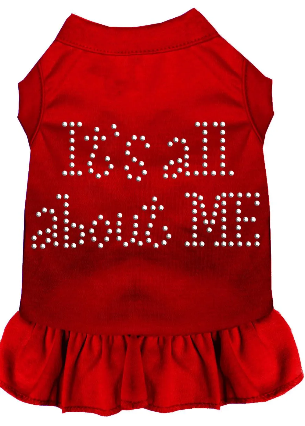 Rhinestone All About Me Dress Red Med (12)