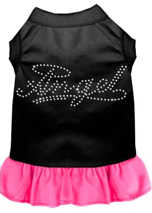 Rhinestone Angel Dress Black With Bright Pink Xxxl (20)