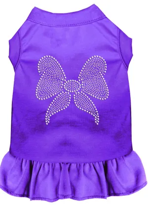 Rhinestone Bow Dress Purple Sm (10)