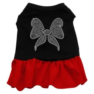 Rhinestone Bow Dresses Black with Red Med (12)