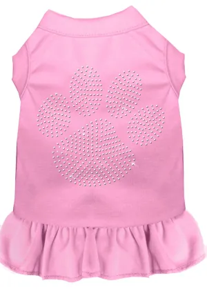 Rhinestone Clear Paw Dress Light Pink Xs (8)