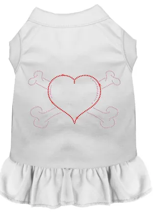 Rhinestone Heart And Crossbones Dress White Xxxl (20)