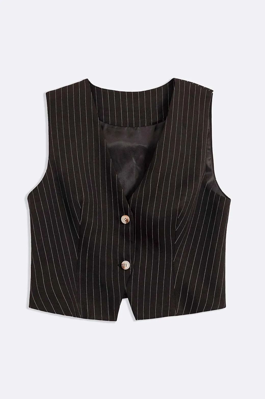 SHORT PINSTRIPE WAISTCOAT