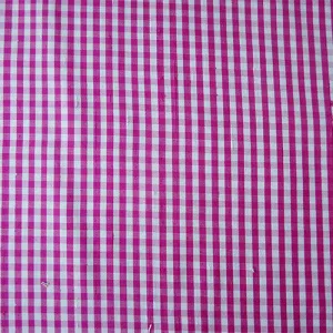 Silk Dupioni - Fuschia Gingham