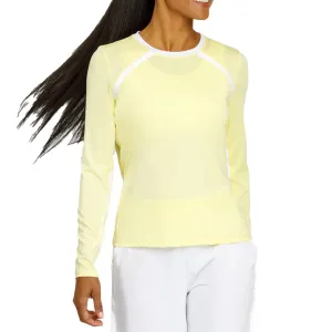 Womens Smash Long Sleeve Pickleball Top Fresh Lemon